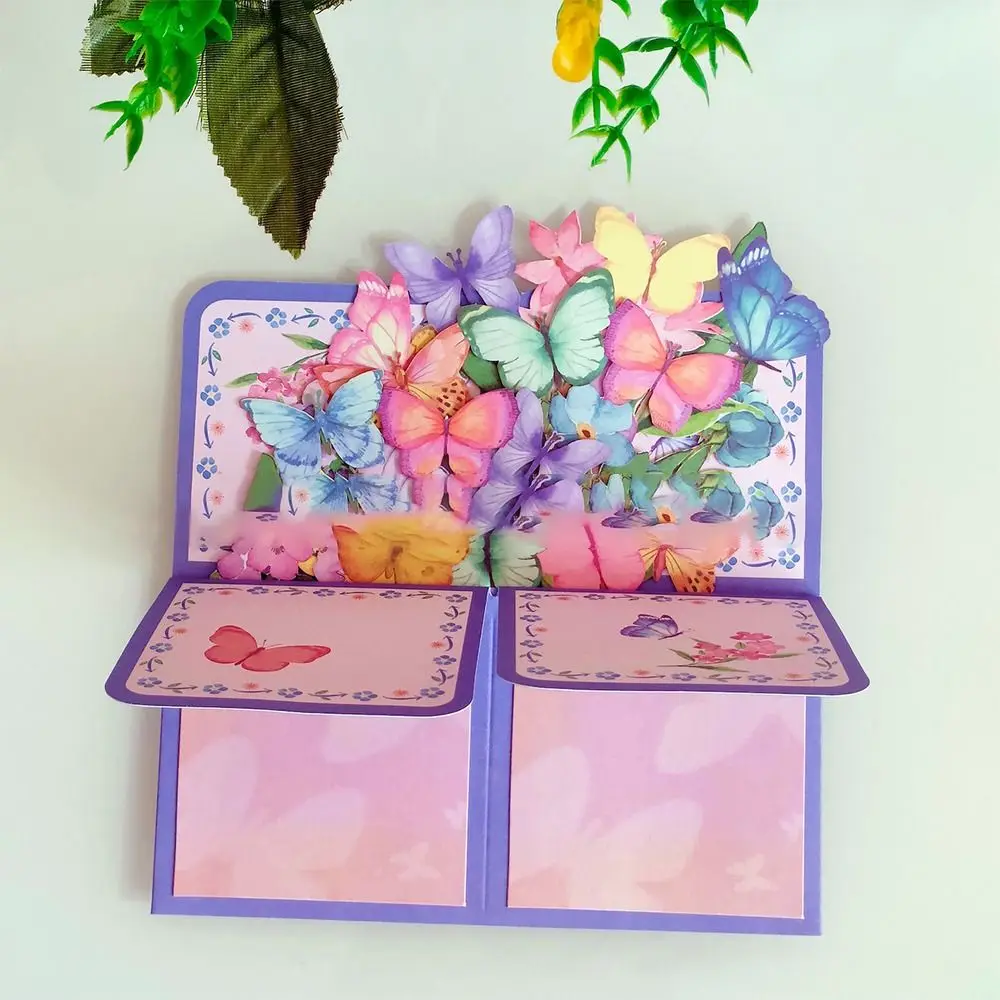 Wedding Anniversary for Birthday Greeting Card Daisy/Carnation 3D Pops-up Bouquet Paper Flowers Rose/Lily/Sunflower/Tulip