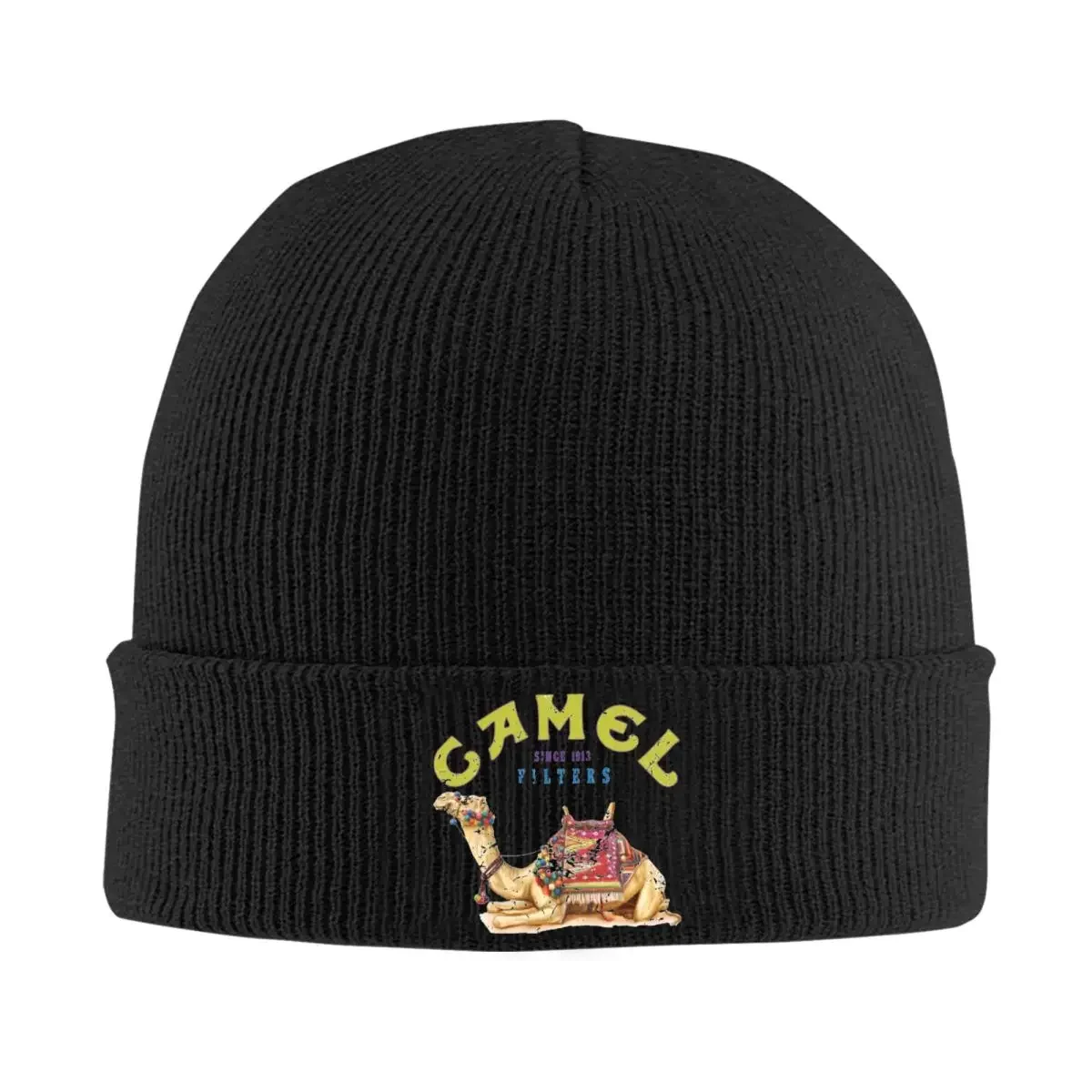 Dromedary Camel Crush Cigarette Beanie Hats Bonnet Hats Adult Unisex Casual Kpop Knit Hat Spring Custom Thermal Elastic Caps