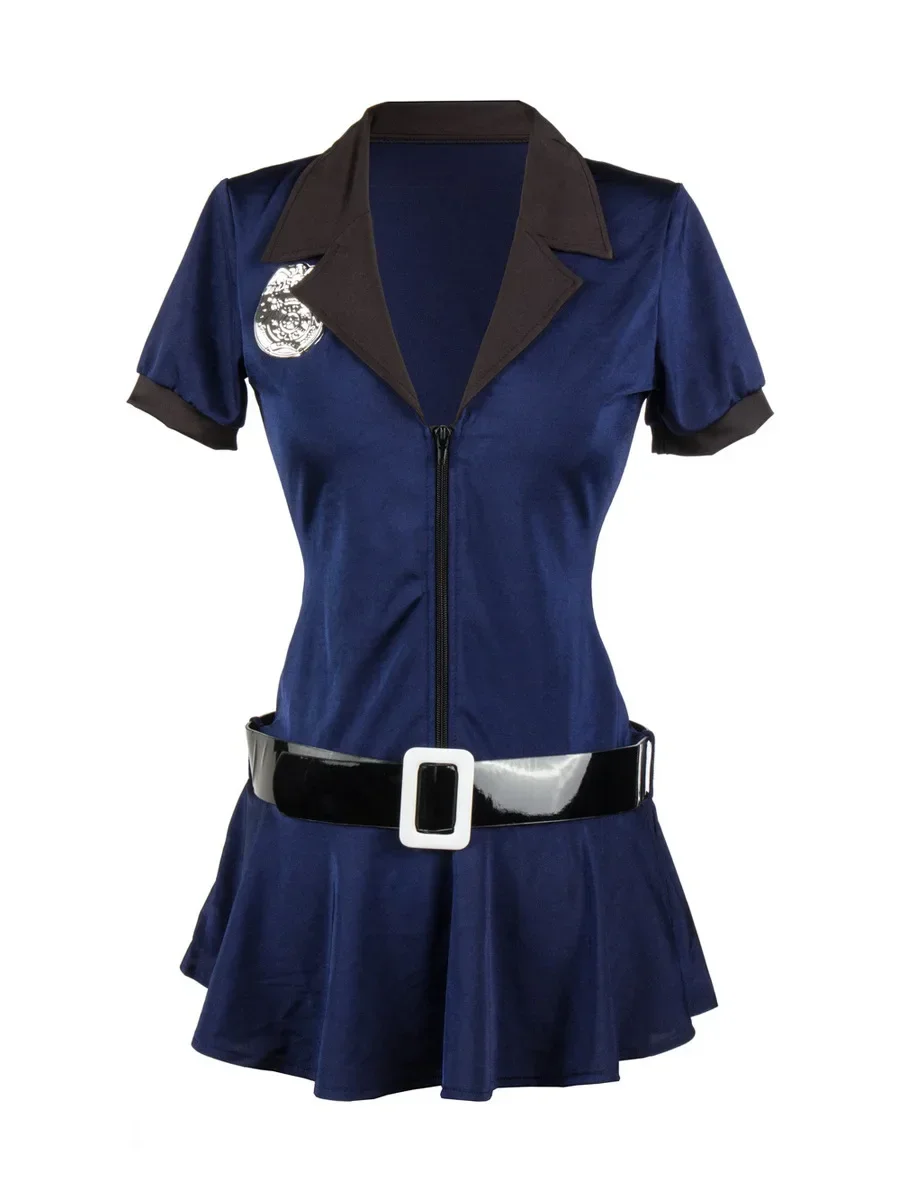 Sexy Female Police Costumes Adult Women Cop Officer Uniform Cosplay Halloween Policewomen Fancy Dress