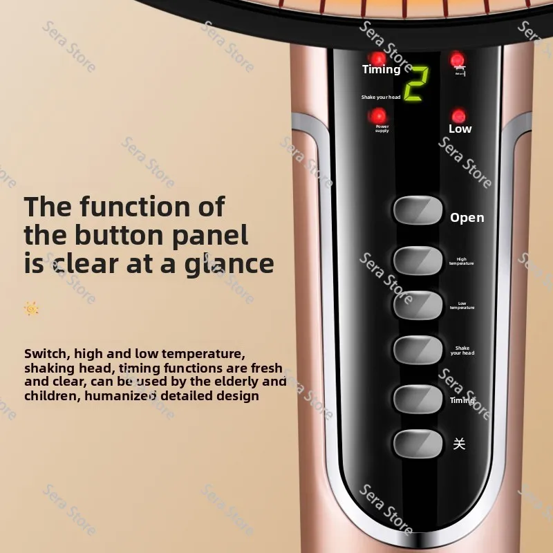 Small sun heater household large energy-saving and power-saving oven electric heating fan vertical floor-to-ceiling electric