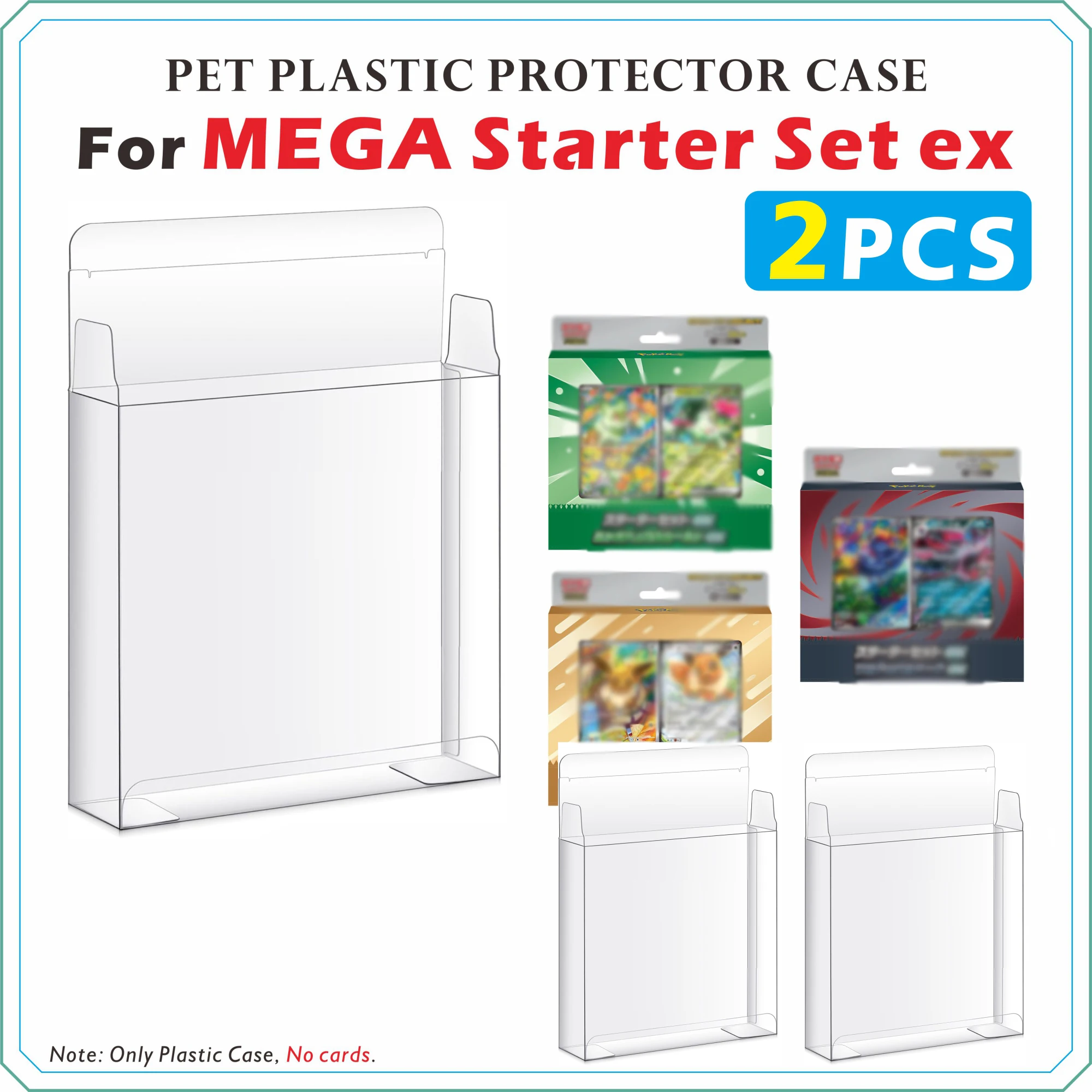 2PCS PET Plastic Protector Case For Japanese MEGA Starter Set ex / Starter Set ex