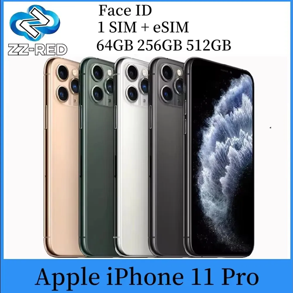 هاتف Apple iPhone 11 Pro 64GB 256GB ROM مستعمل هاتف محمول أصلي 5.8 بوصة Super Retina A13 IOS Face ID هاتف محمول 4G LTE مفتوح