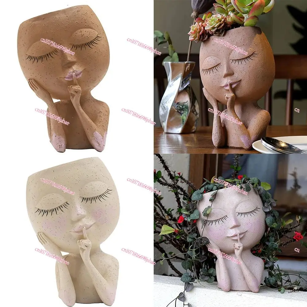 European Style Garden Face Gill Pot Resin Decoration Family