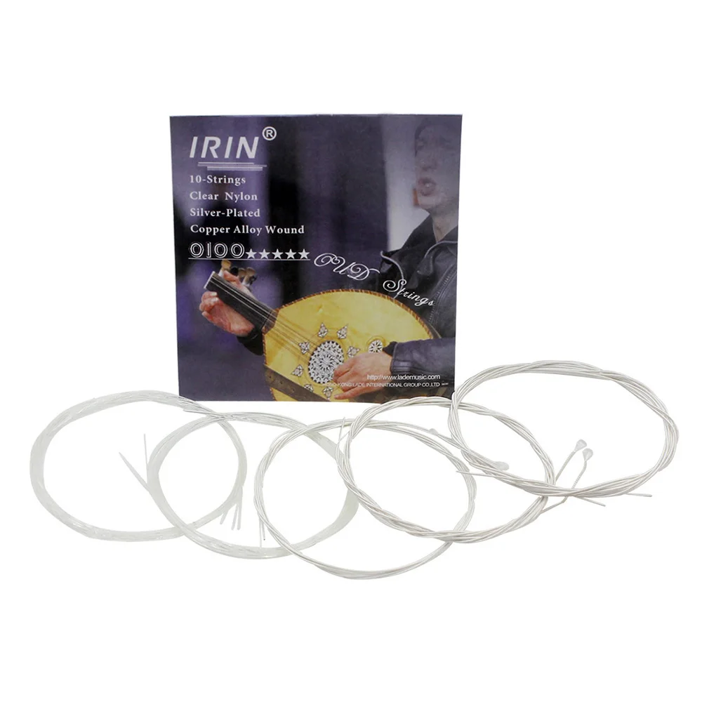 IRIN OUD Strings Turkey Oud Arab Lute Strings Clear Nylon Strings Silver-Plated Copper Alloy Wound Wire String instrument Parts