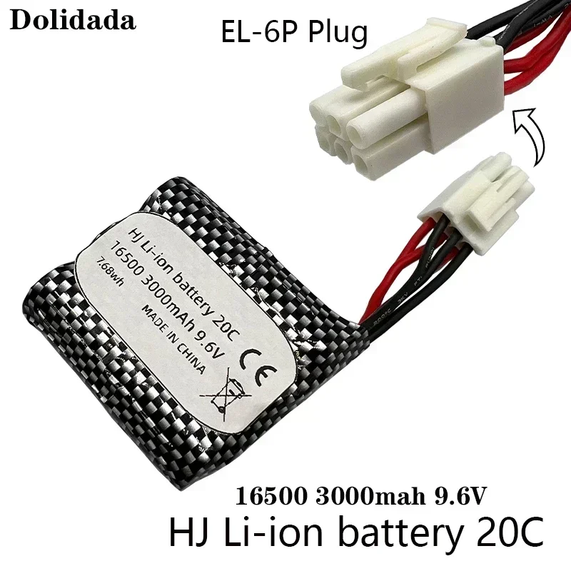 Batteria al litio S911 S912, 16500 V, 9,6 mAh, per voiture RC, grande vitesse, 3000, 9115, 9116