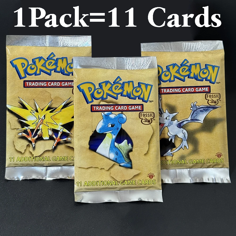 Pokémon Booster Packs 1ère édition Proxy TCG Flareon Scyther Wigglytuff Pack Aerodactyl Lapras Zapdos Packs 1 paquet 11 cartes recueillir