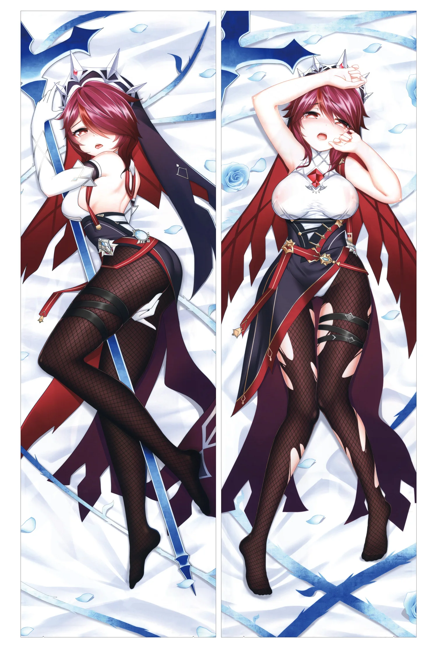 

180cmGenshin Impact Anime Pillow Covers Game Character Rosaria Printed Peach Skin Pillowcase Dakimakura Hugging Body Pillow Case