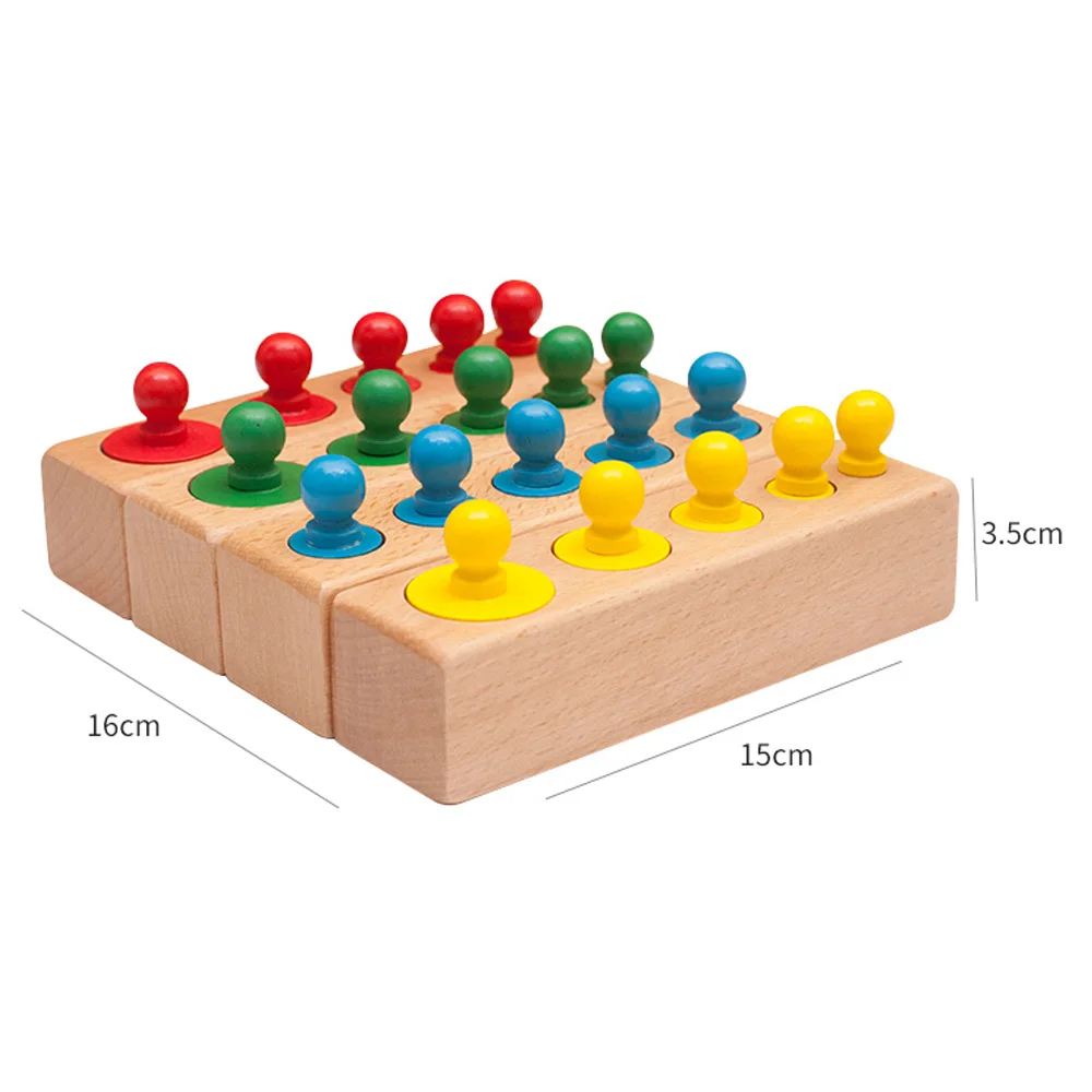 Baby early education intellectual development toys, Montessori cylinder socket, sensory color cognitive blocks
