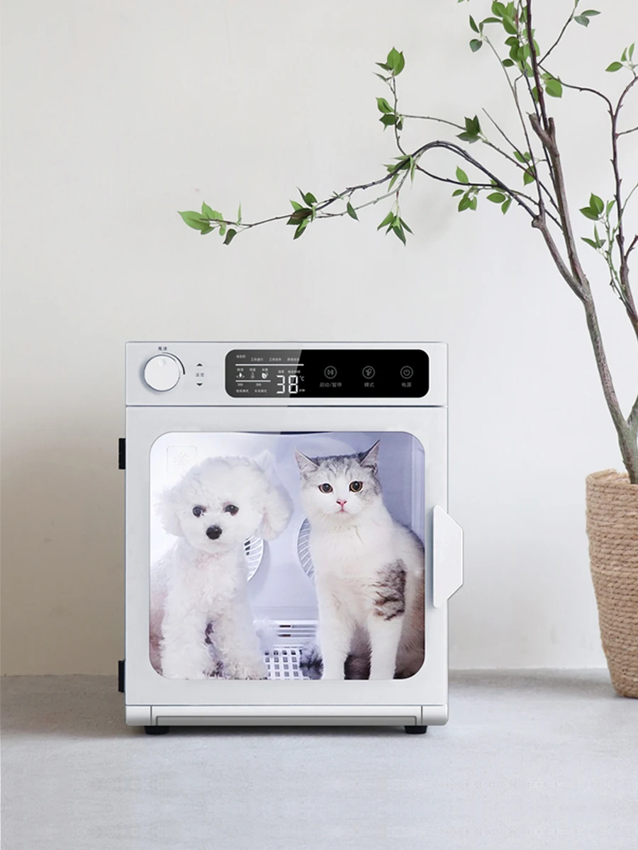 Pet Dryer Clarity Quick Pet Drying Box Dog Cat Bath Air Drying Remove Water Hair Disinfection Odors Chassis Cat Accessories