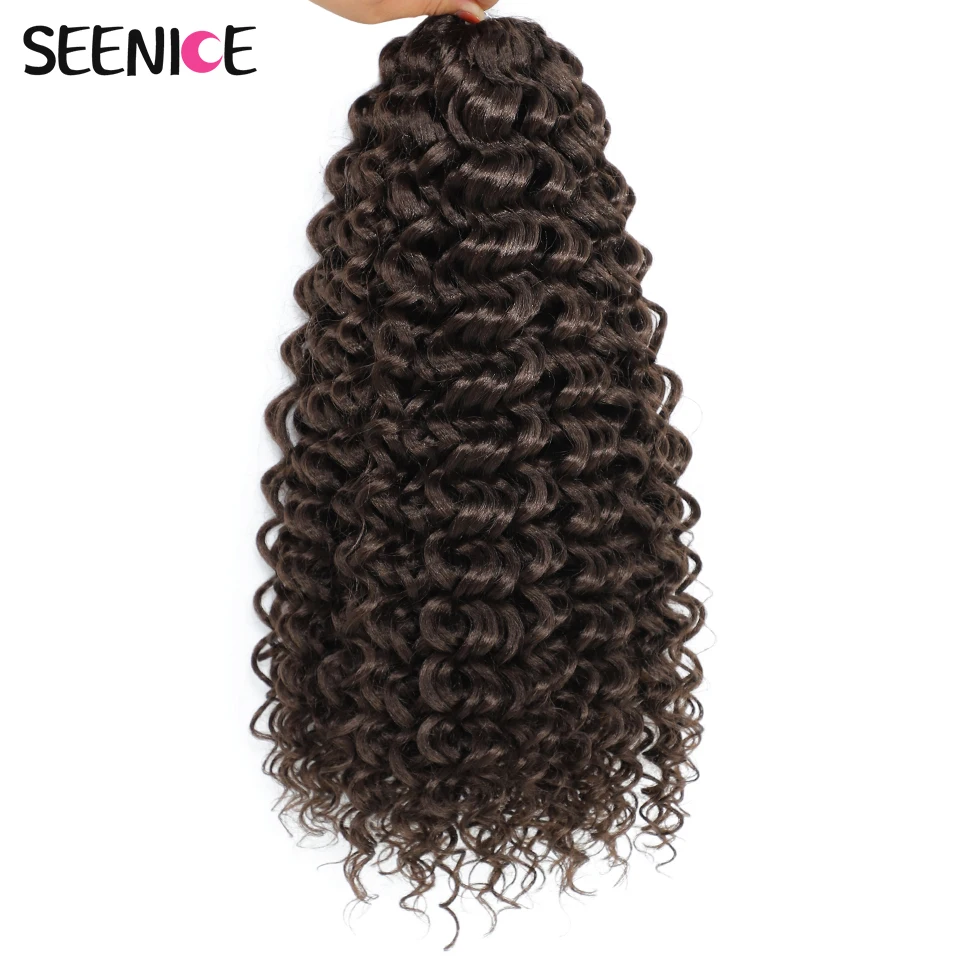 

22 Inch Marshmallow Synthetic Afro Curl Crochet Hair Twist Braid Kinky Curly Braiding Hair Extensions Ombre Blonde For Women