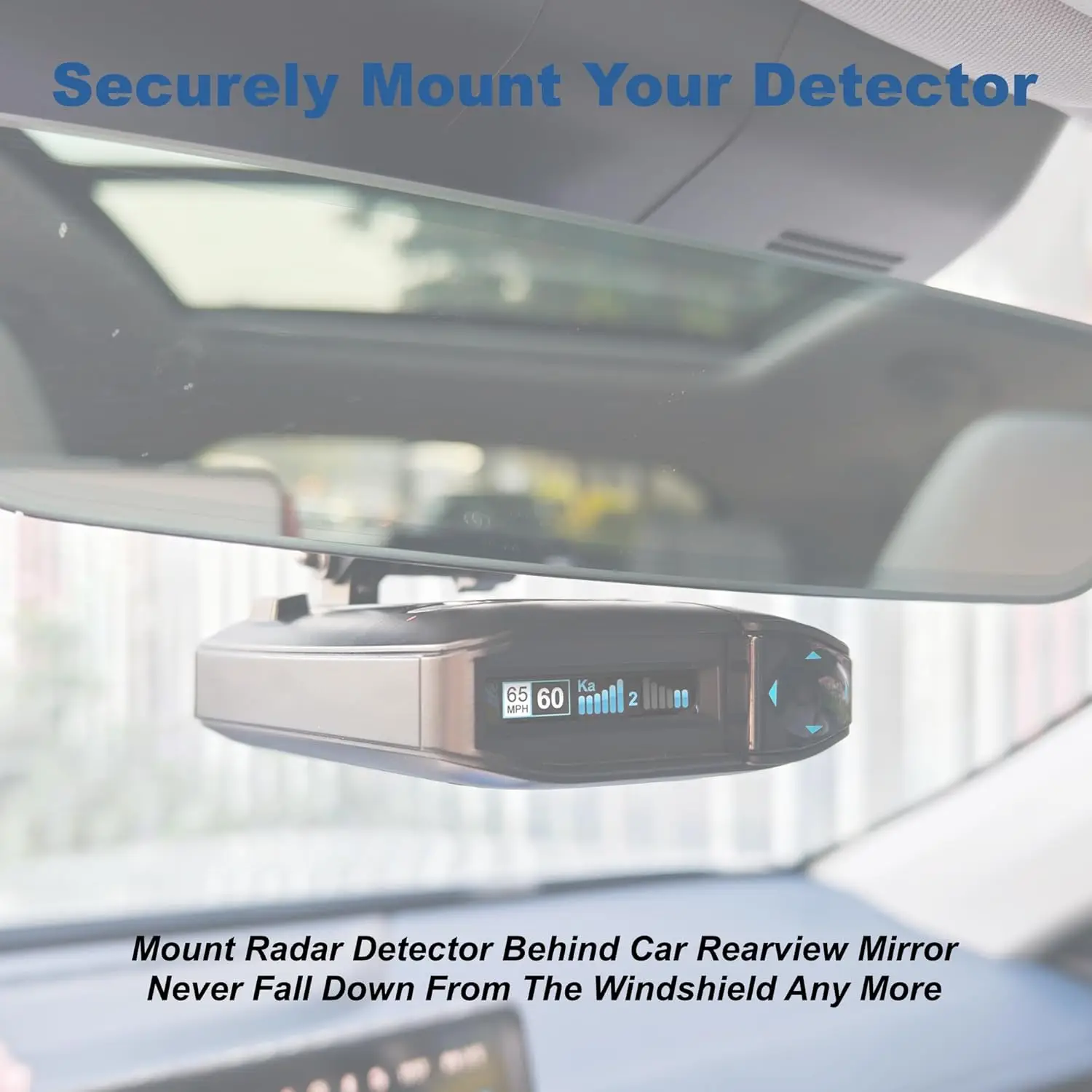 Rearview Mirror Mount for Escort Radar Detector Passport MAX, Passport MAX II, Compatible with Insta 360/Osmo Action Cam