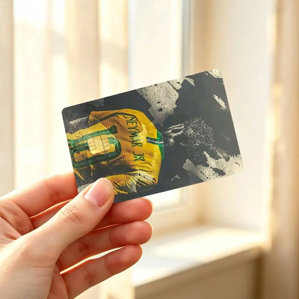 Neymar No.10 Football Theme Credit Card HD Stickers Premium matte film effectively prevents fingerprints and daily abrasion.