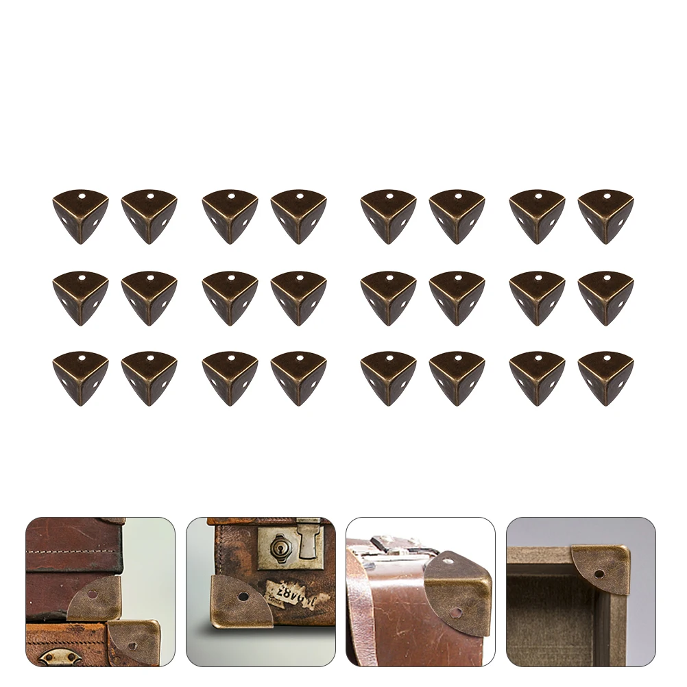 

Pcs Corner Guard Triangle Protector Vintage Decorative Hardwares Jewelry Case Bumper Safety Protectors