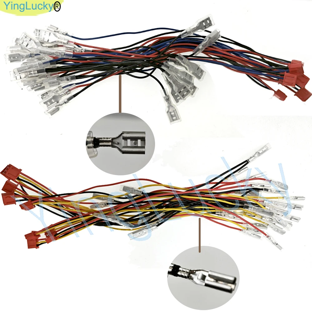 

10 шт. ArcadeLED button светильник cable, 3-pin Интерфейс 2,8 мм, 6,3 мм, разъем для подключения кабеля