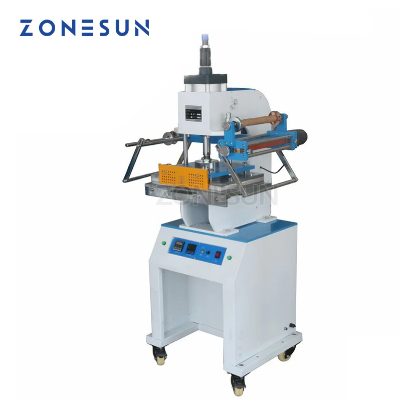 ZONESUN ZY-819M 300*400mm Pneumatic leather LOGO Creasing machine pressure words book  name card Stamping Machine