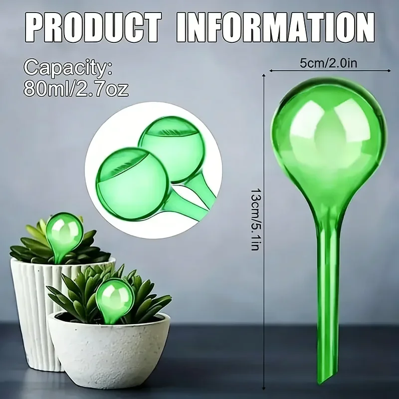 JKJK10PC Plant Watering Bulbs Automatic Self-Watering Globes Plastic Balls Garden Water DeviceWatering Bulbs For Plant Promotion