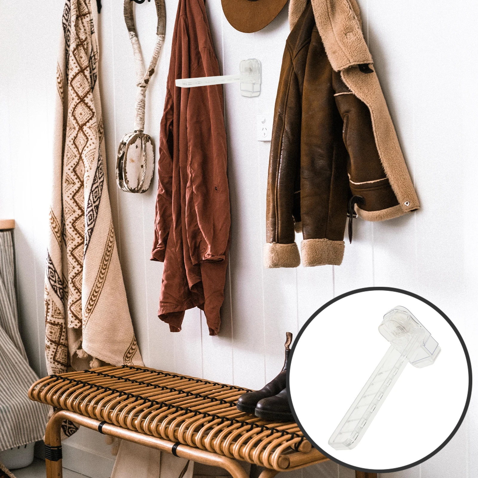 

Mounted Clothes Suction Cup Travel Hanger Space Saving Laundry No Drill Installation Light Weight Wear Resistant Easy Fold