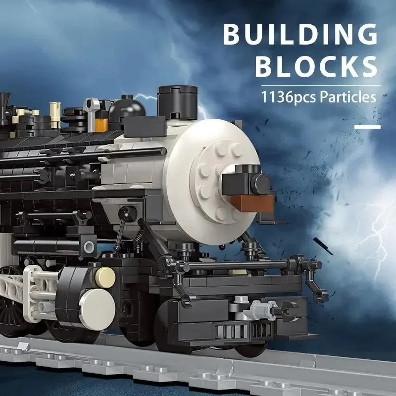 คลาสสิกรถไฟไอน้ํา Building Block ชุดเยอรมัน BR01 Big Boy รถจักรไอน้ําอิฐ DIY CN5700 รถไฟประกอบอิฐของเล่น