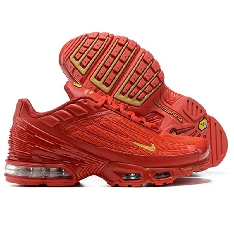 Nike Air Max Plus 3 TN Red Gold Iron Man Jogging Outdoor Retro Classic Casual Sports Shoe Sneakers Women Men Running Shoes