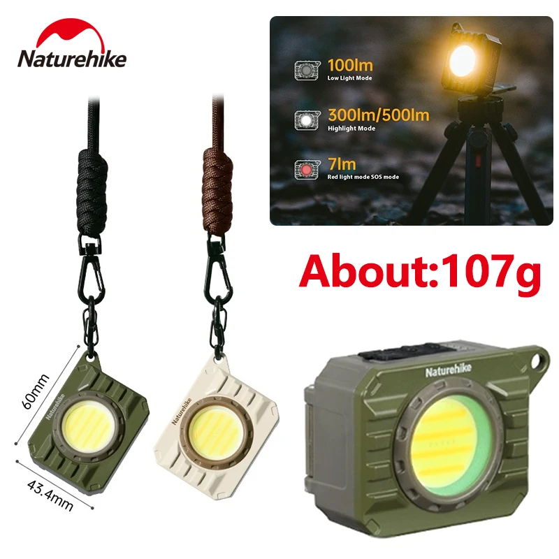 Naturehike Flashlight Mini Lamp Adjustable Ultralight Waterproof Camping Hiking Multi-function Rechargeable Backpack Clip Light