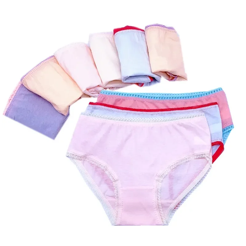 6Pcs/Pack Fashion Baby Girls Underwear Cotton Panties Kids Shorts Briefs Children Underpants 2-12Years