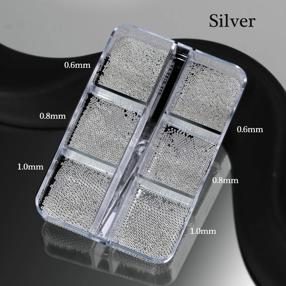 Mini Caviar Beads Caviar Beads Nail Art Decorations Metal Gold Silver Micro Ball Nail Charms Micro Ball Nail Beads