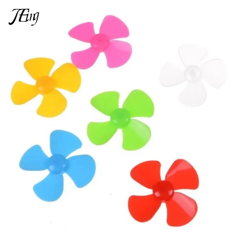 6pcs Hot Sale ABS Plastic Propeller 4 Blade Model Accessories 2mm X 56mm