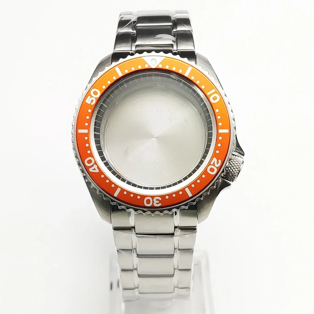 42mm SKX007 Watch Case for NH35 NH36 4R35 7S26 Japan Movement S Crown Sapphire Crystal Glass NH35 Watch Case Accessories