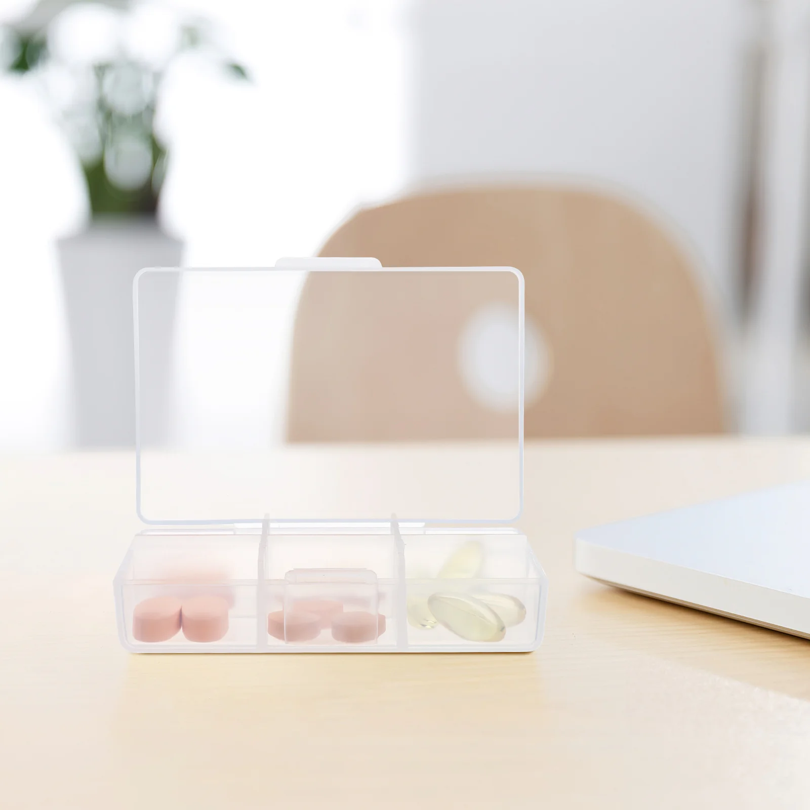 

10Pcs Flip Lid Storage Boxes Clear Jewelry Organizer Case Portable 6 Grid Mini Jewelry Rings Earrings Storage Case