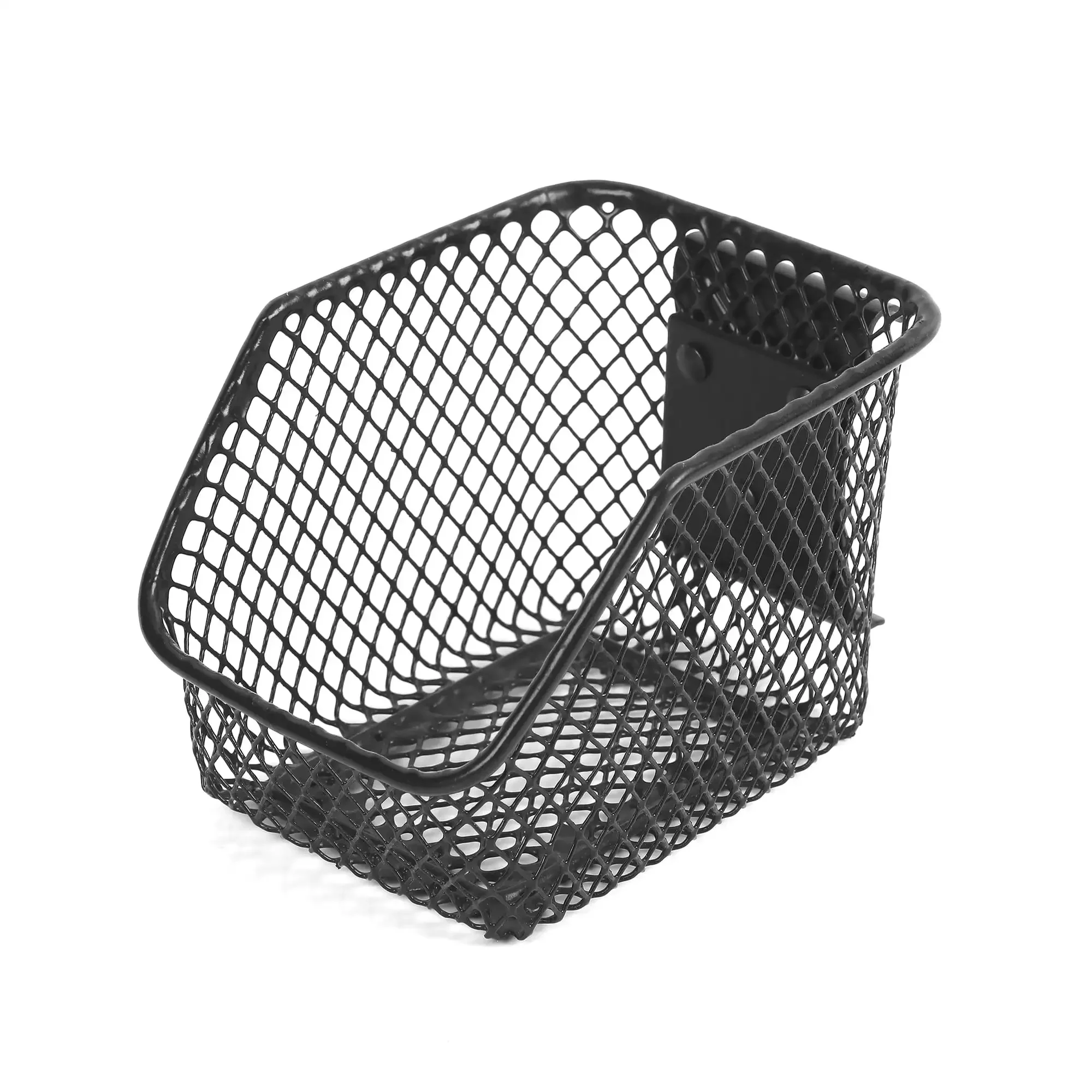 

4 in Metal Mesh Hanging Basket for Snap Rail System, Storage Hook, Black, 3.30"