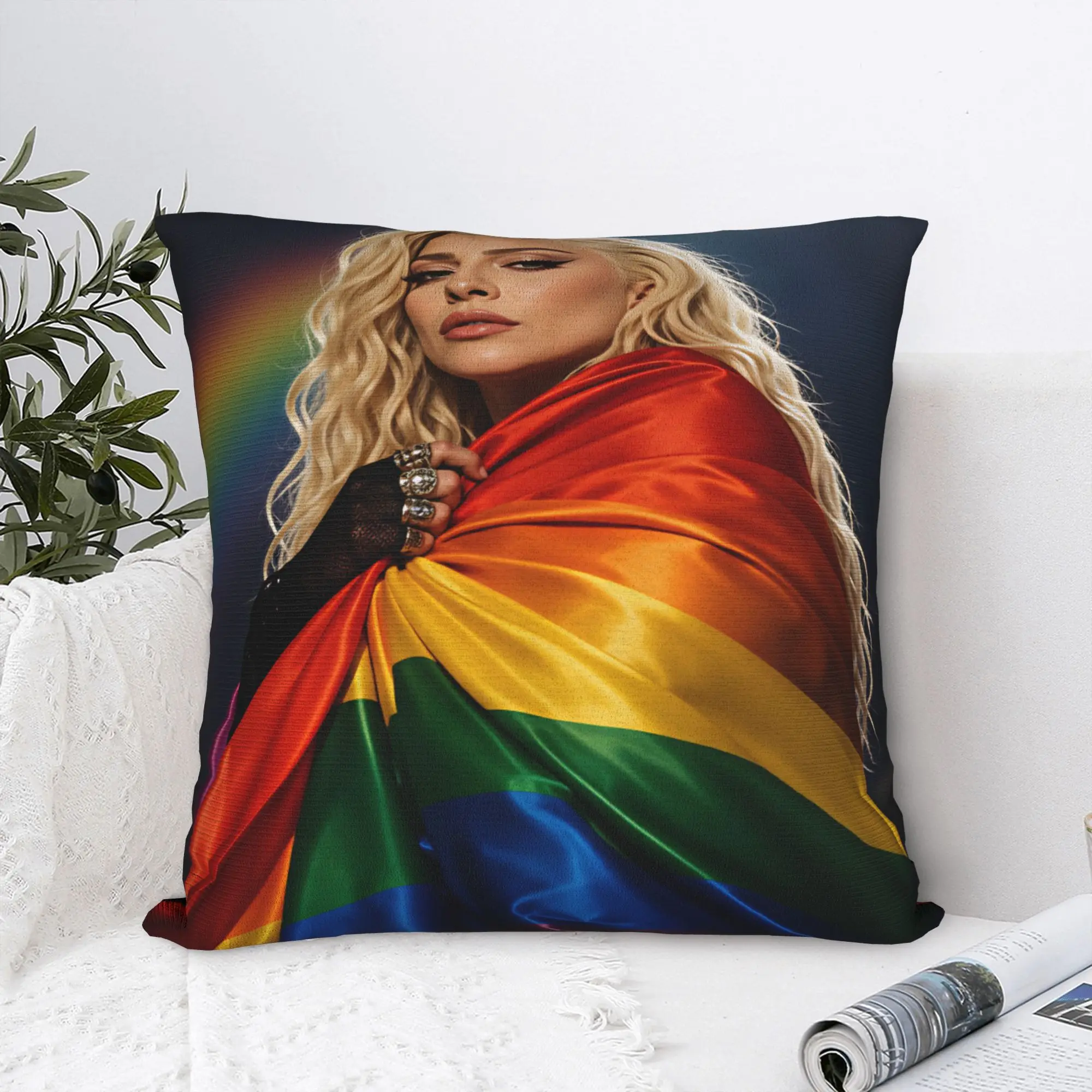 M-Madonnas Confessions II Album Pillow Case  Soft Pillow Cover Vintage Pillowcases For Sofa Home Decoration