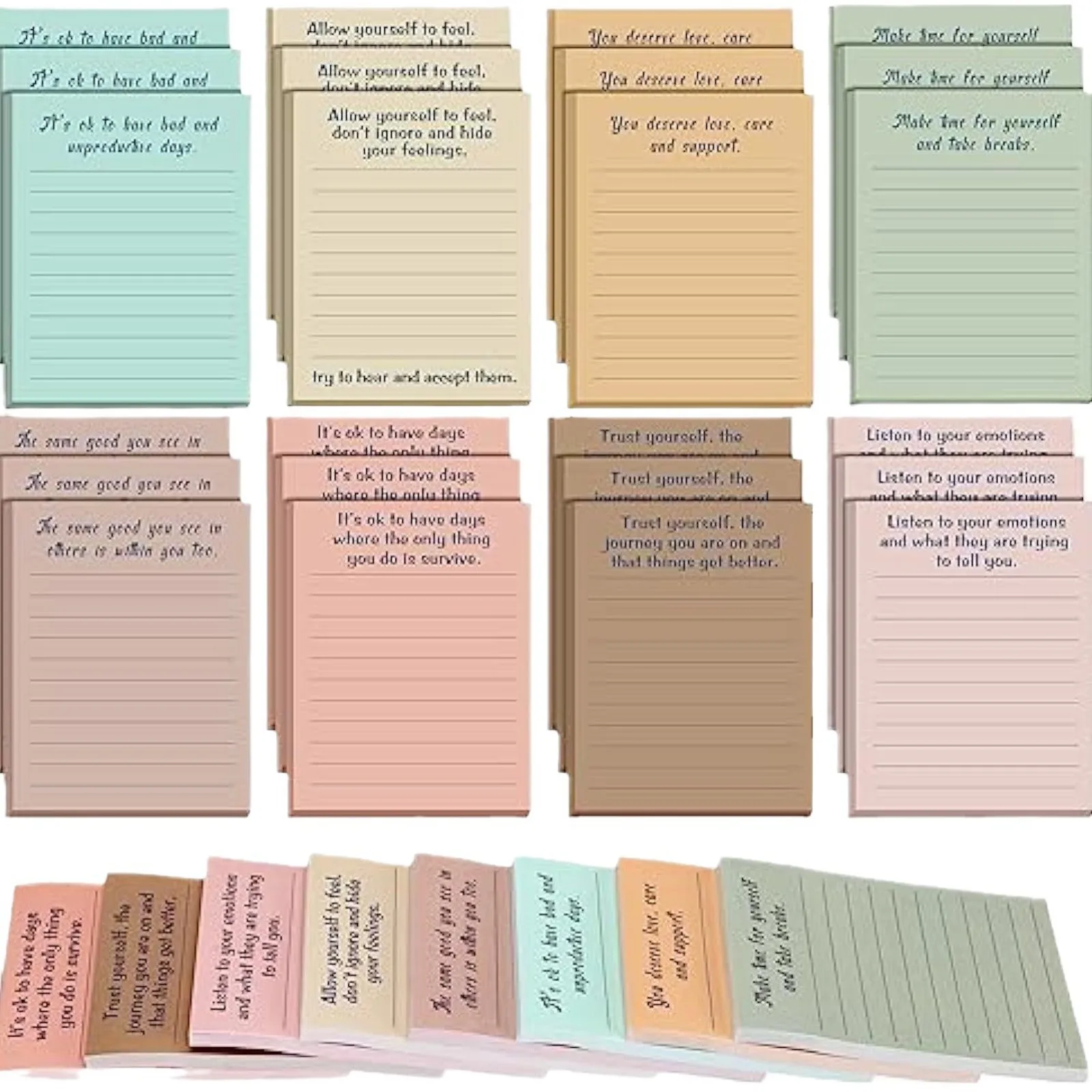 Mental Health Sticky Notes Positive Psychology Affirmations Sticky Notes Bright Colors Sticky Notepad Positive Appreciation Gift