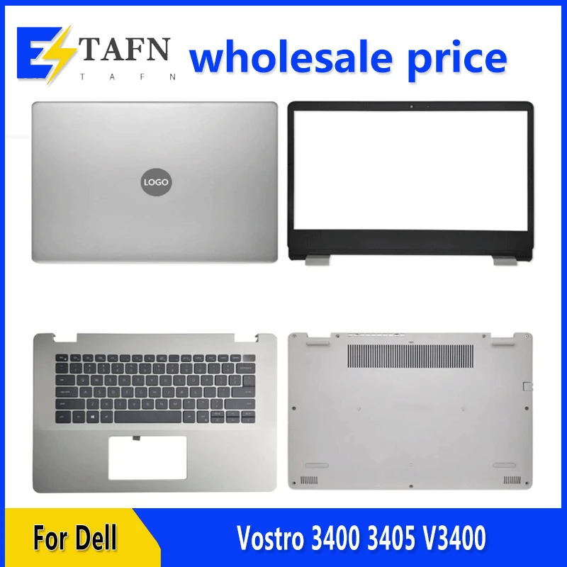 

New For Dell Vostro 3400 3405 V3400 Laptop LCD Back Cover Front Bezel Upper Palmrest Bottom Base Case Keyboard Hinges