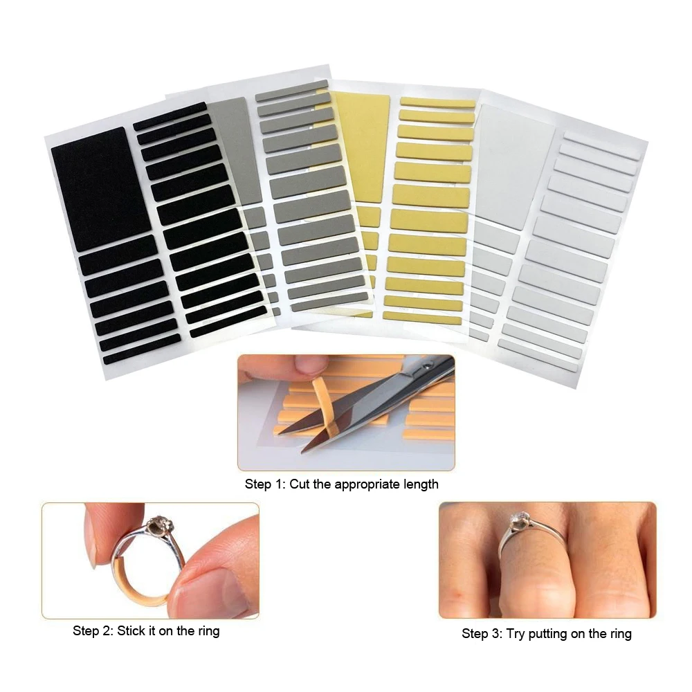 EVA Ring Size Adjust Stickers for Loose Adjustment Portable Rings Invisible Fixed Tightener Professional Jewelry Tools