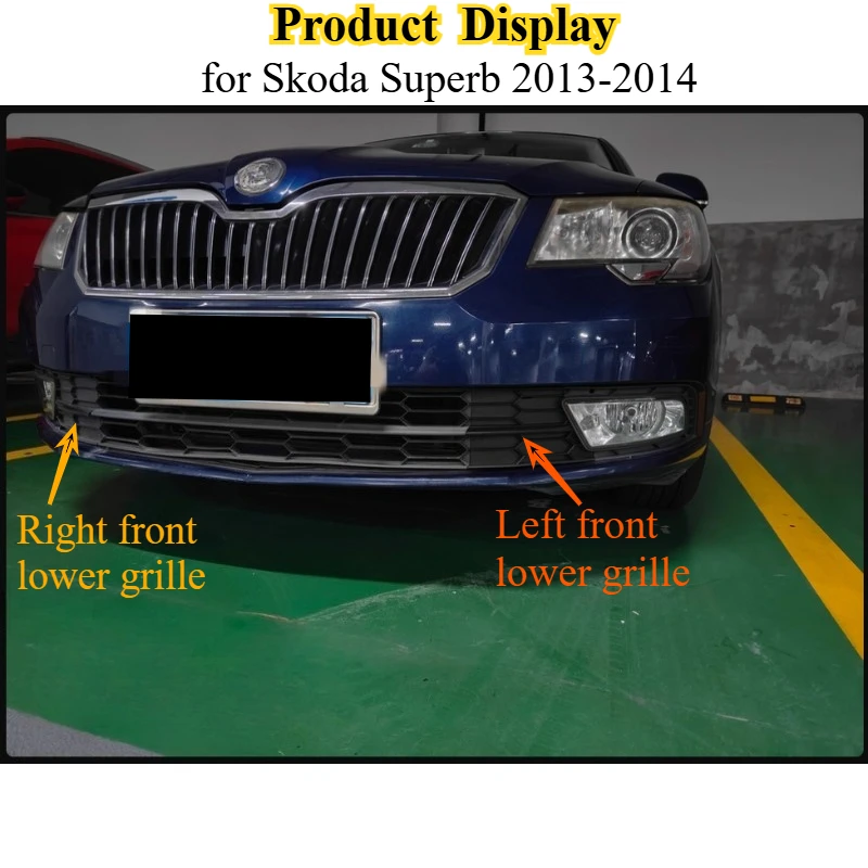 for Skoda Superb 2013-14 Front bumper lower grille anti fog light frame