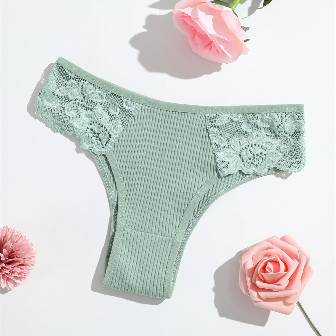 5 ks/sada bavlněných kalhotek pro ženy s nízkým pasem, bezešvé spodní prádlo, pohodlné sexy spodní prádlo - náhled 3