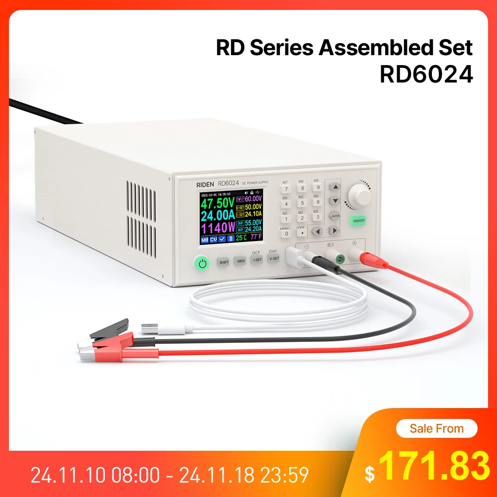 RD RD6024 Assembled Set 60V 24A digital control Stabilized AC to DC adjustable Voltage Lab Bench Power Supply 1140W 1440W