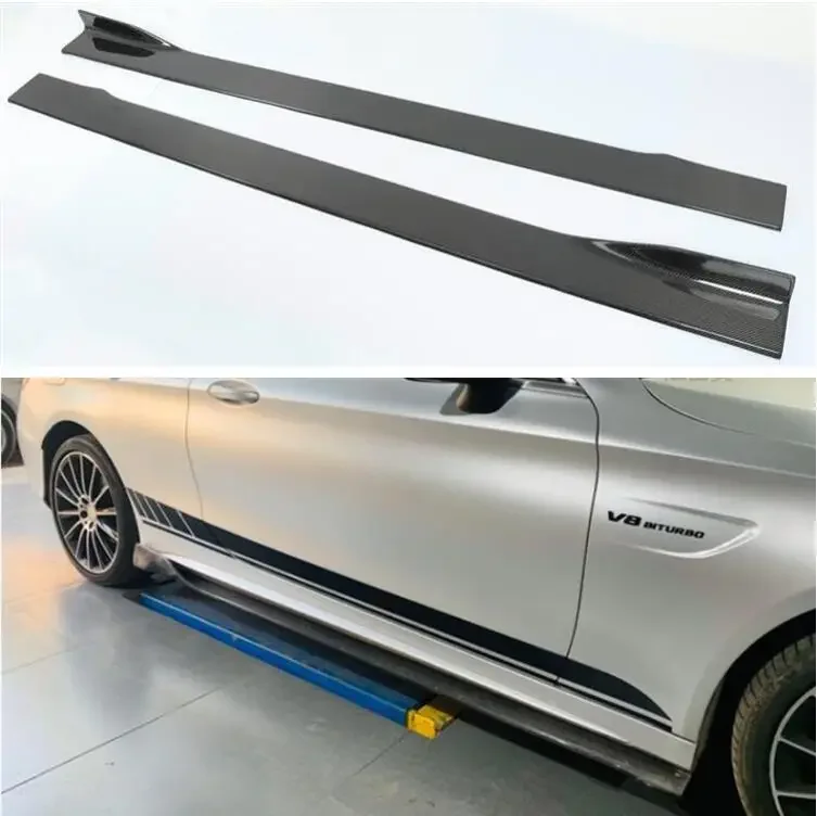 For Mercedes-Benz W238 C238 Coupe E260 E300 E53 E63s 2016-2022 Side Panels Body Skirts Kit lip Cover Carbon Fiber