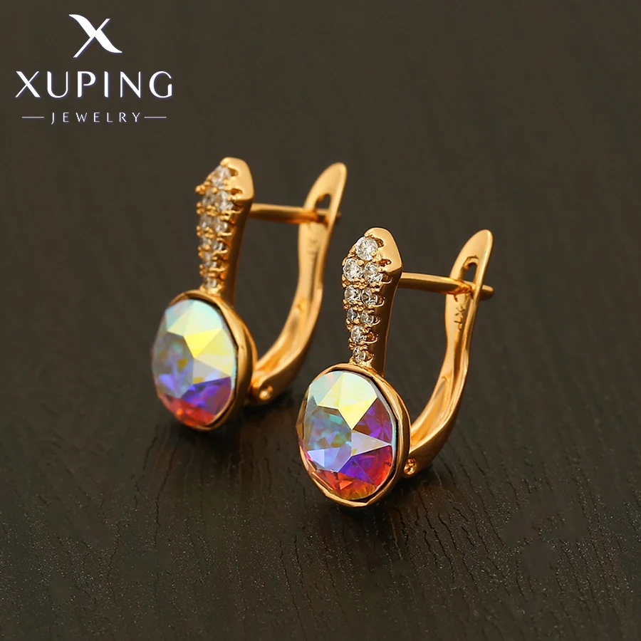 Xuping Jewelry Fashion New Arrival Round Crystal Earring for Women Girl Party Gift A00890218