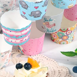 50Pcs Muffin Cupcake Paper Cups Cupcake Liner Baking Muffin Box Cup Case Party Tray Cake Decorating Tools Birthday Party Decor