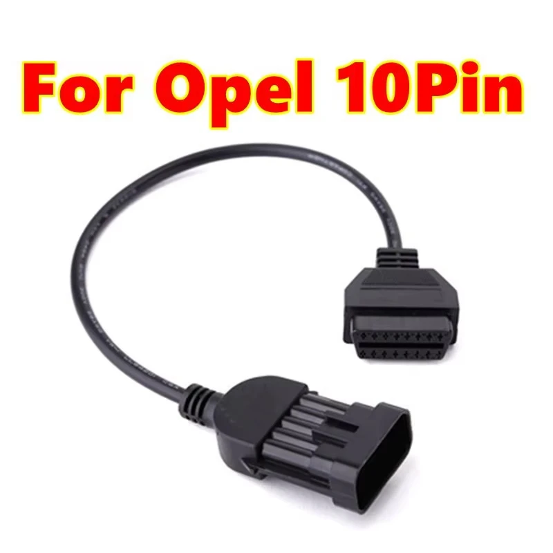 

For Opel 10Pin OBD OBDII Extension Cable Works For Vauxhall/Opel Diagnostic Adapter For Opel 10 Pin to OBDII 16 Pin Female