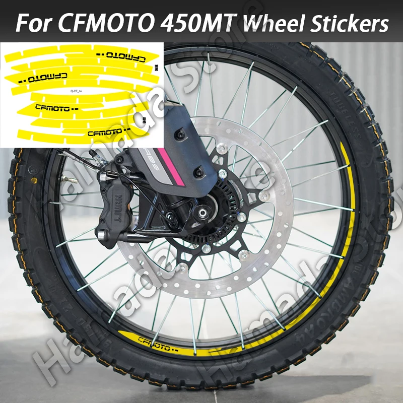 For CFMOTO 450MT 450 MT Wheel Rim Sticker Reflective Accessories Waterproof Decal