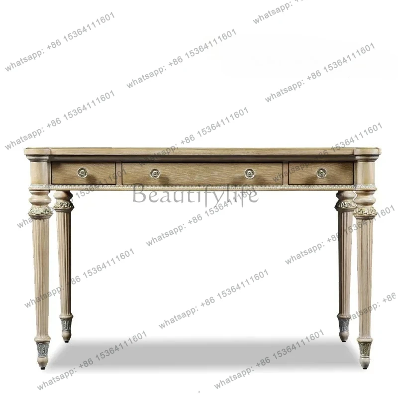 

LJYFGScrivania per computer semplice da ufficio in legno massello medievale italiano