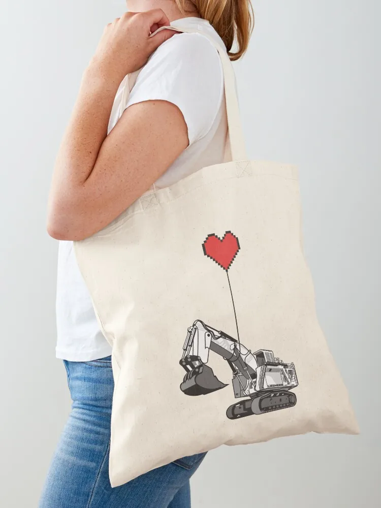 

Love Excavator Tote Bag canvas tote bags canvas bags bag luxury women Beach bag