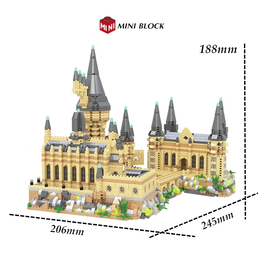 Diamond Mini Bricks City Architecture Magic Castle College Micro Building Blocks Education Toys Gifts Kids