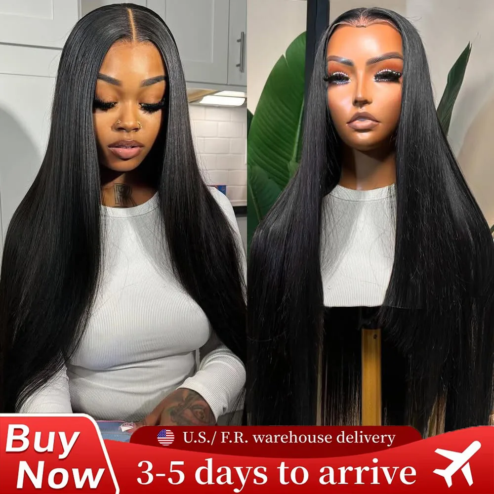 

250 Density Bone Straight 13x4 13x6 Lace Front Wig Black Straight Hair Can Be Casually Styled in Various Ways 100% Brazilian Wig