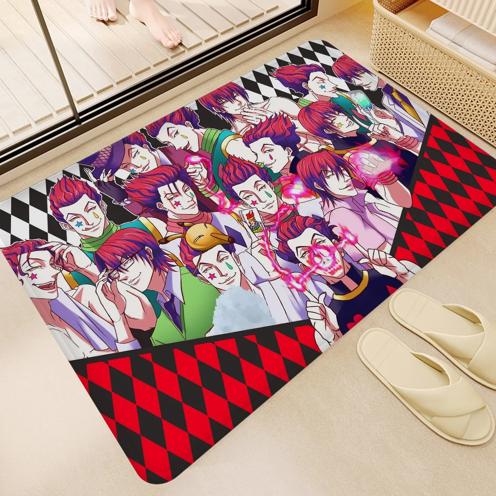 Hisoka Anime Hunter X Hunter Floor Mat Rectangle Anti-slip Home Soft Badmat Front Door Indoor Outdoor Mat Hotel Decor Mat