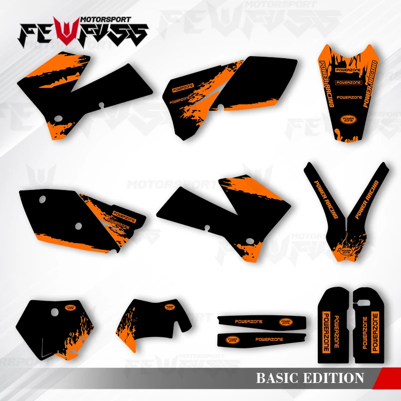 

Fewfuss Graphics Decals Stickers Motorcycle Background Custom For KTM EXC SXF 125 200 250 300 350 400 450 525 2005 2006 2007 003