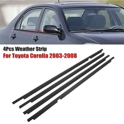 For Toyota Corolla 2003 2004 2005 2006 2007 2008 Weather Strip Window Moulding Trim Weatherstrip Strips Door Glass Seal Belt