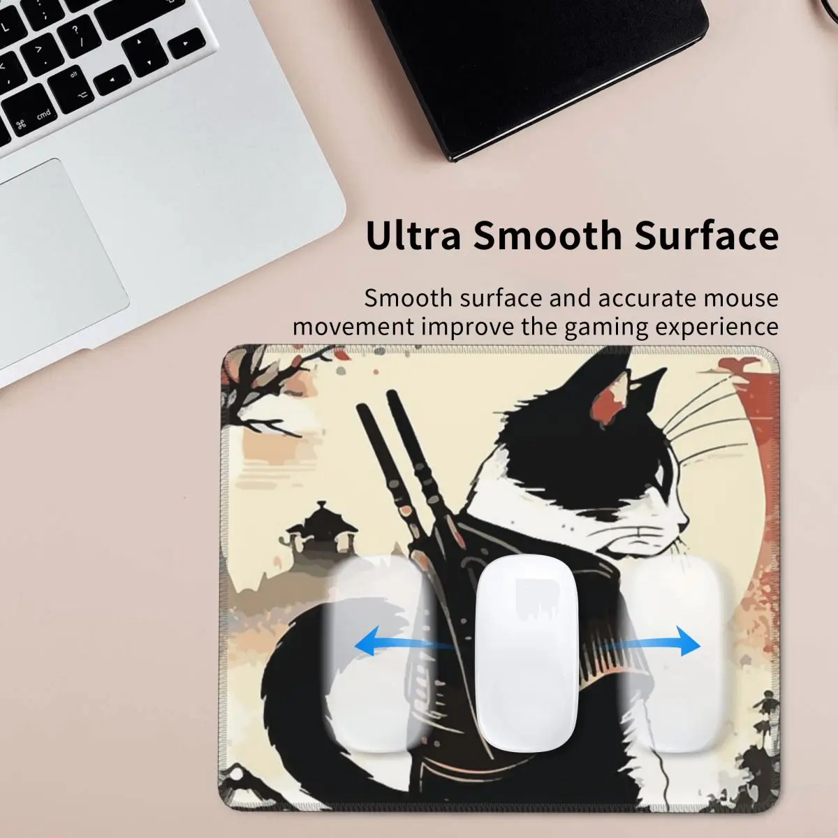 القطط أنيمي الساموراي السيف ماوس الوسادة الكمبيوتر لوحة المفاتيح ماوس حصيرة ألعاب مكتب للحاسوب شخصي حصيرة طاولة مكتبية الحصير #3